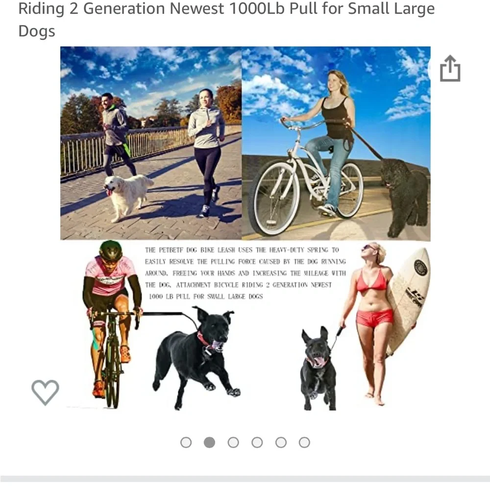 petbetf Dog Bike Leash,Hands Free Bike Leash,Attachment Bicycle Riding